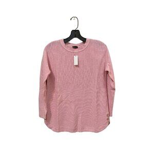 NWT! Talbots 100% Cotton Long Sleeve Pullover Knit Tunic Sweater Top